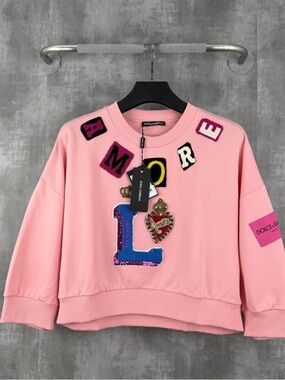 🚩steal Dolce & Gabbana Soft Pink Care-Label Knit Top